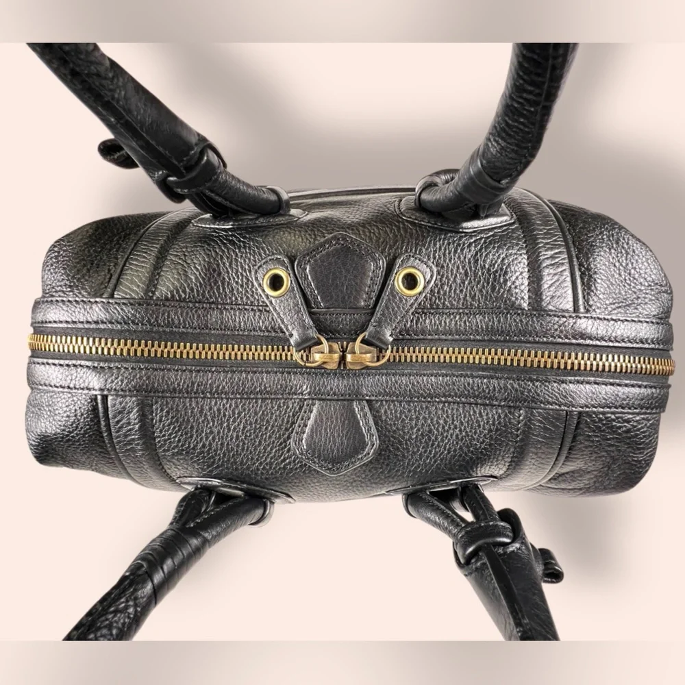 Derek Lam Black Leather Y2K Top Handle Satchel Handbag - Picture 3 of 12